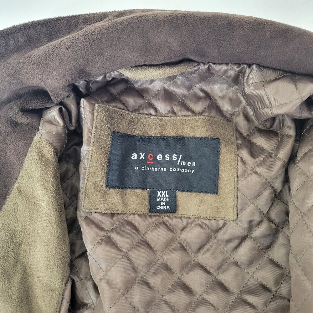 Axcess Men Brown Ultra Suede Coat Size XXL - Picture 4 of 4